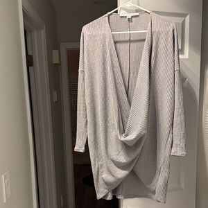 HYFVE Light Gray Drape Sweater